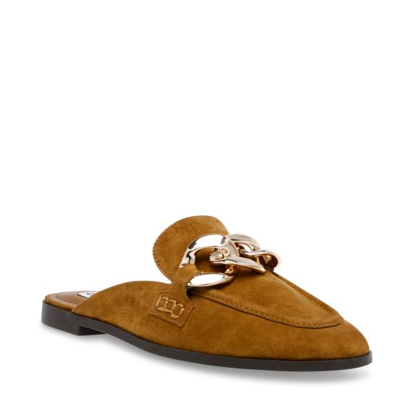 Dámské Baleríny Steve Madden Cally Cognac Semišové Hnědé | SM-974XM