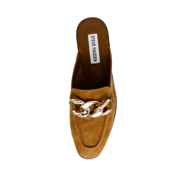 Dámské Baleríny Steve Madden Cally Cognac Semišové Hnědé | SM-974XM