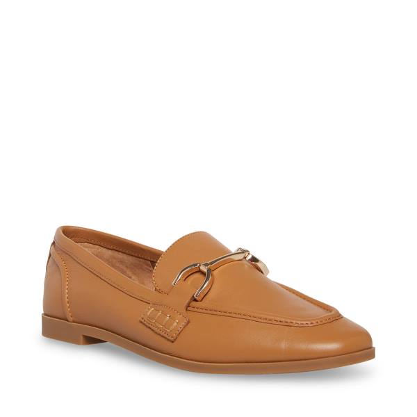 Dámské Baleríny Steve Madden Carrine Cognac Læder Hnědé | SM-241FD