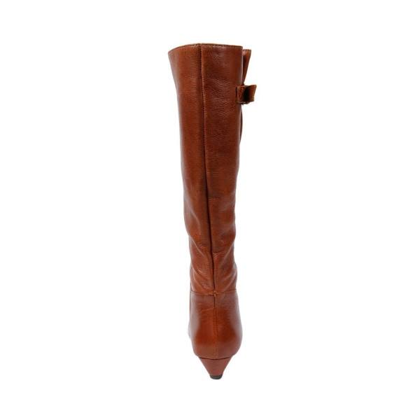 Dámské Boty Steve Madden Intyce Cognac Læder Hnědé | SM-271NR