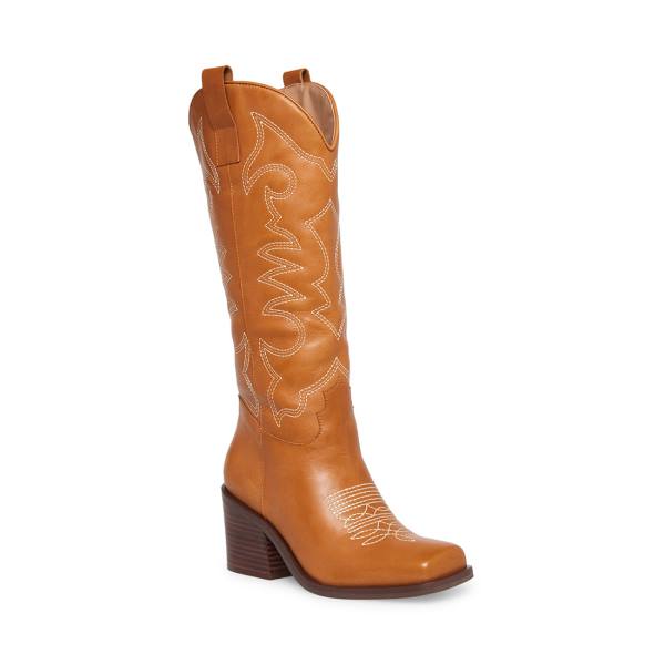 Dámské Boty Steve Madden Stampede Tan Læder Hnědé | SM-936KE