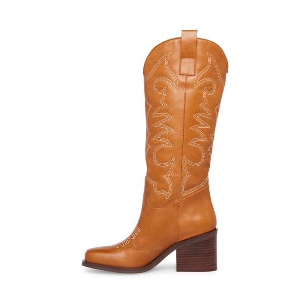 Dámské Boty Steve Madden Stampede Tan Læder Hnědé | SM-936KE