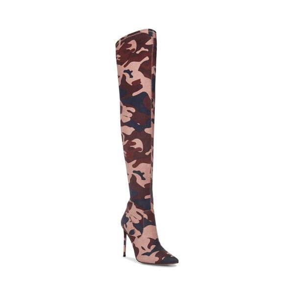 Dámské Boty Steve Madden Vava Camo Hnědé Maskáčové | SM-524QF