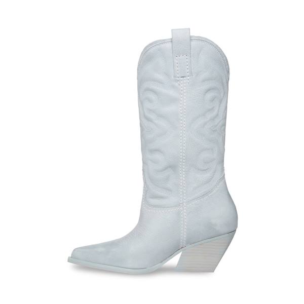 Dámské Boty Steve Madden West Baby Læder Blankyt | SM-231TN