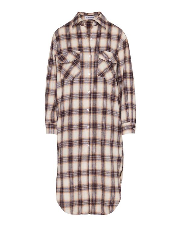 Dámské Bundy Steve Madden Plaid Duster Blankyt | SM-805BT