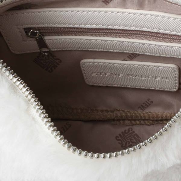 Dámské Kabelky Přes Rameno Steve Madden Bvital Faux Fur Bílé | SM-491XR