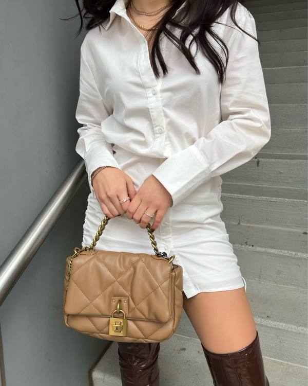 Dámské Kabelky Přes Rameno Steve Madden Bterra Camel Hnědé | SM-927MH