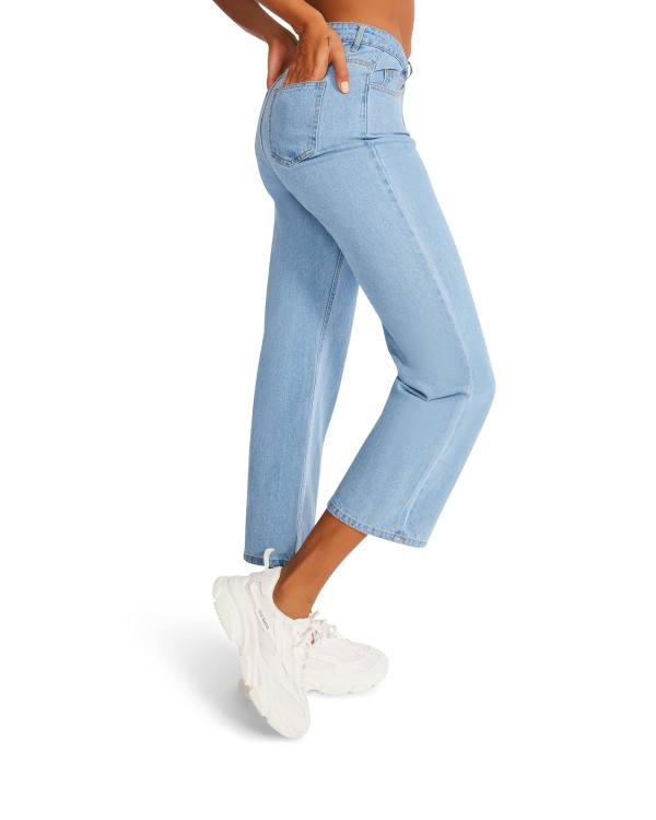 Dámské Kalhoty Steve Madden Asymmetrical Boyfriend Jean Blankyt | SM-412UN