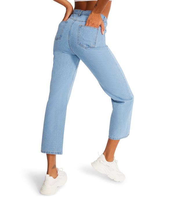 Dámské Kalhoty Steve Madden Asymmetrical Boyfriend Jean Blankyt | SM-412UN