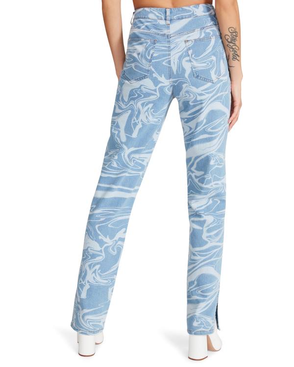 Dámské Kalhoty Steve Madden Denim Swirl Pants Blankyt | SM-765WS