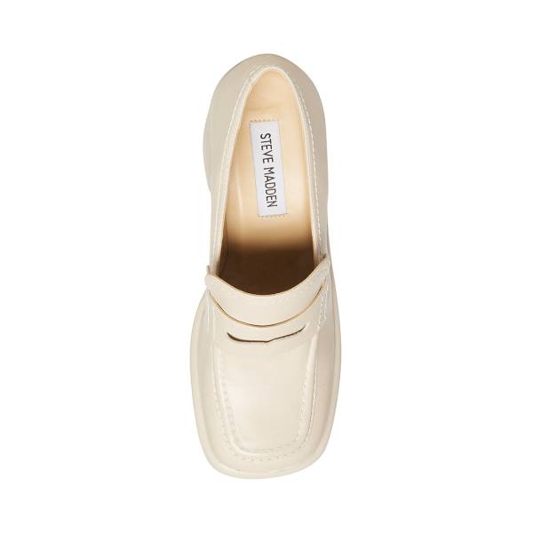 Dámské Loafers Steve Madden Fulfill Bone Læder Béžový | SM-609IR