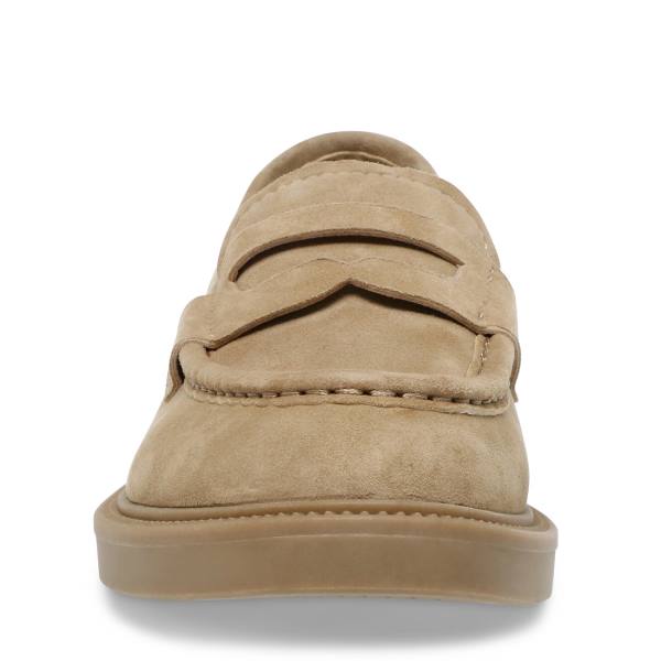 Dámské Loafers Steve Madden Kallen Sand Semišové Hnědé | SM-567MG