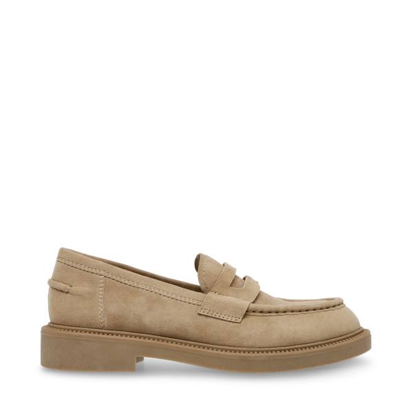 Dámské Loafers Steve Madden Kallen Sand Semišové Hnědé | SM-567MG