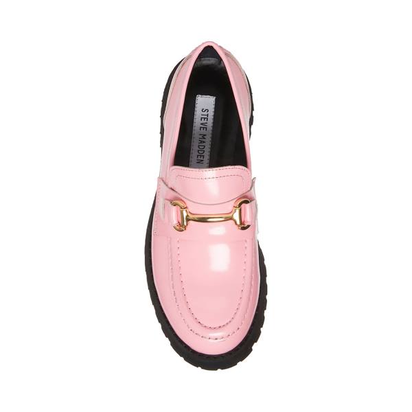 Dámské Loafers Steve Madden Lando Læder Růžové | SM-318EK