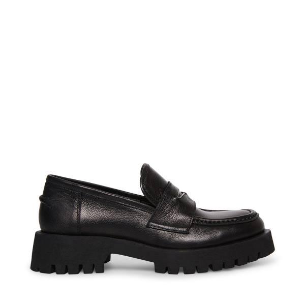 Dámské Loafers Steve Madden Lawrence Læder Černé | SM-312TL