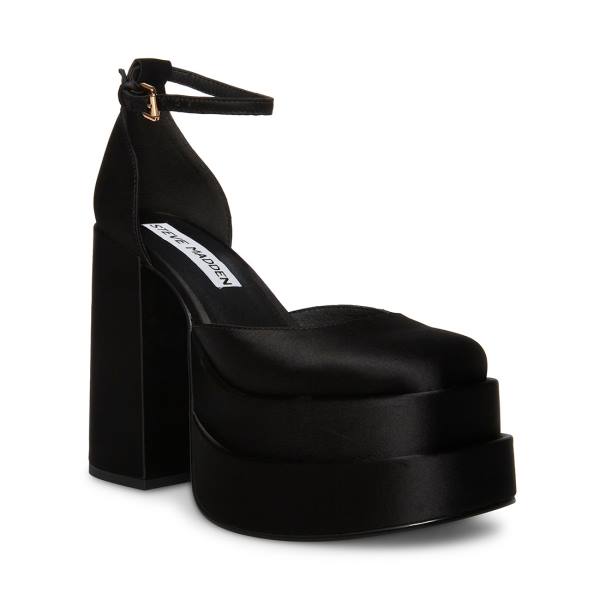 Dámské Lodičky Steve Madden Charlize Satin Heel Černé | SM-540XJ