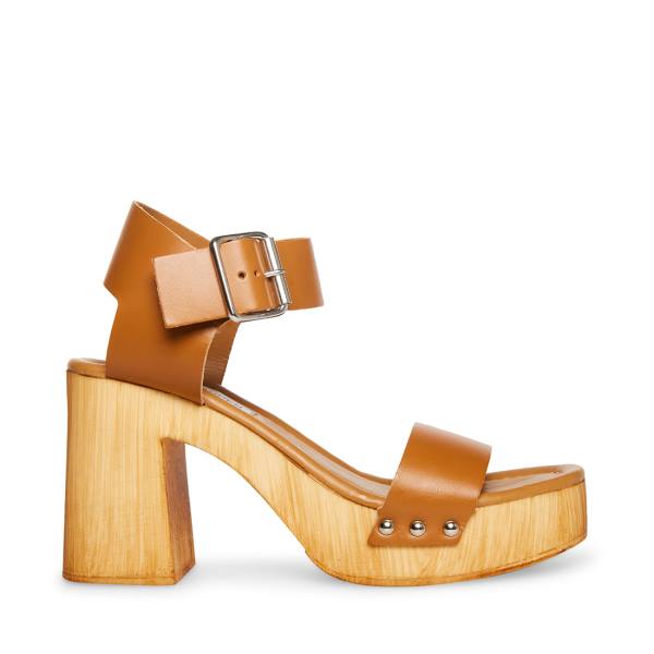 Dámské Lodičky Steve Madden Colada Tan Læder Heel Hnědé | SM-523AF