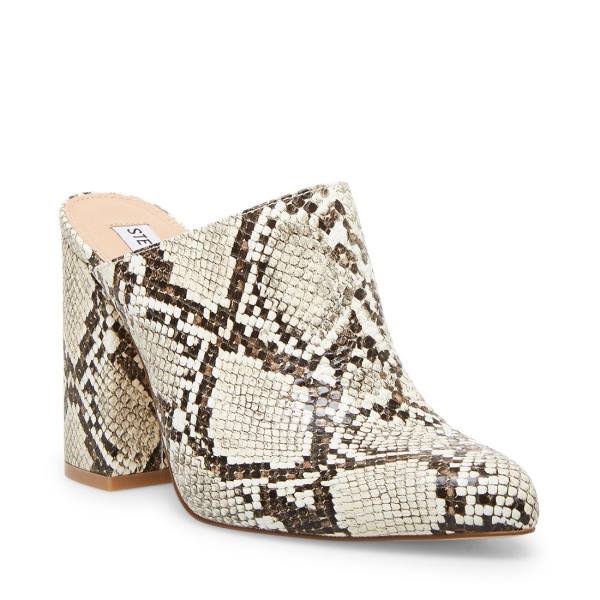 Dámské Lodičky Steve Madden Ditty Snake Heel Černé Bílé Hadí Kůže | SM-617UQ