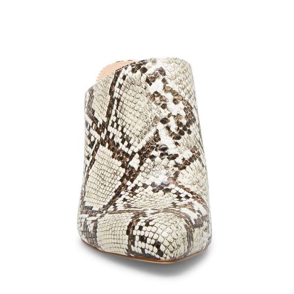 Dámské Lodičky Steve Madden Ditty Snake Heel Černé Bílé Hadí Kůže | SM-617UQ