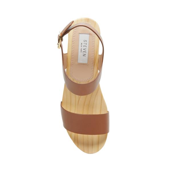 Dámské Lodičky Steve Madden Fabee Cognac Læder Heel Hnědé | SM-024HP