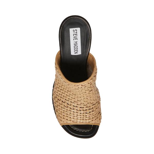 Dámské Lodičky Steve Madden Fayth Sand Læder Heel Hnědé | SM-821WA