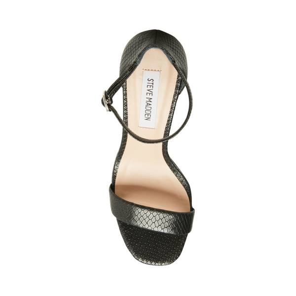 Dámské Lodičky Steve Madden Gracelynn Snake Heel Černé Hadí Kůže | SM-254WB