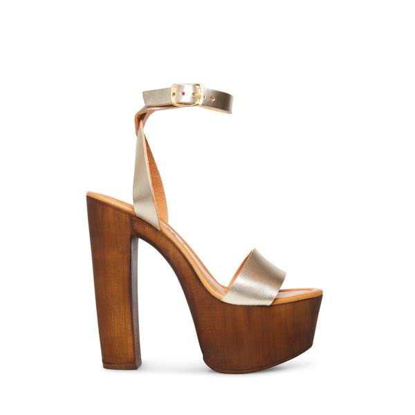 Dámské Lodičky Steve Madden Lucy Læder Heel Zlaté | SM-748RF