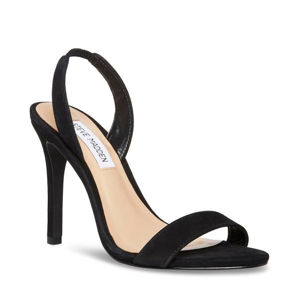 Dámské Lodičky Steve Madden Marbella Nubuck Heel Černé | SM-670WP