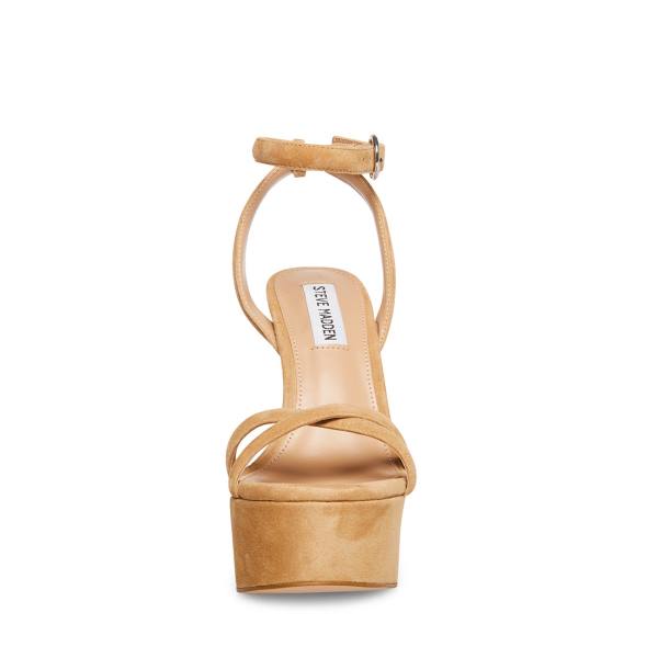 Dámské Lodičky Steve Madden Marciana Camel Semišové Heel Hnědé | SM-934ZF