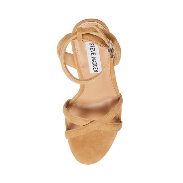 Dámské Lodičky Steve Madden Marciana Camel Semišové Heel Hnědé | SM-934ZF