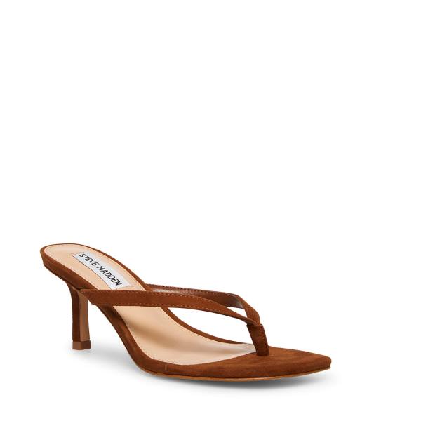 Dámské Lodičky Steve Madden Melrose Chestnut Semišové Heel Hnědé | SM-723RC