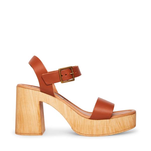 Dámské Lodičky Steve Madden Ravenna Cognac Heel Hnědé | SM-713NW