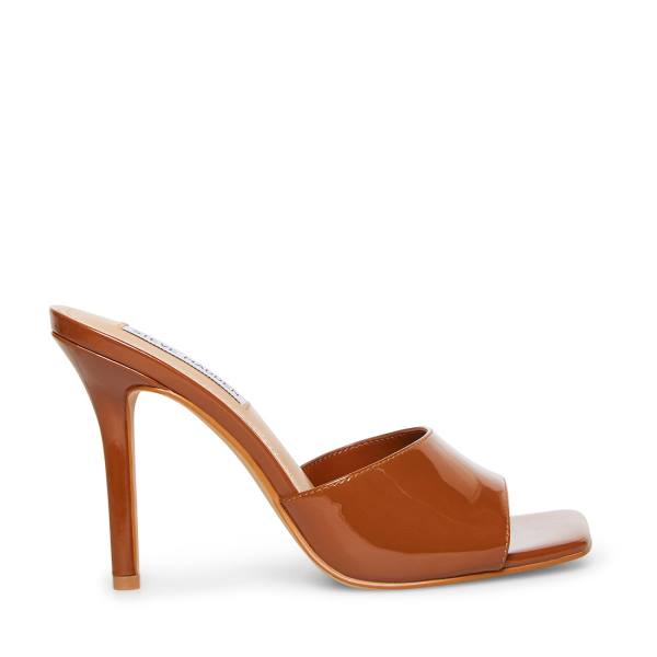 Dámské Lodičky Steve Madden Signal Cognac Lakovaná Heel Hnědé | SM-268TN