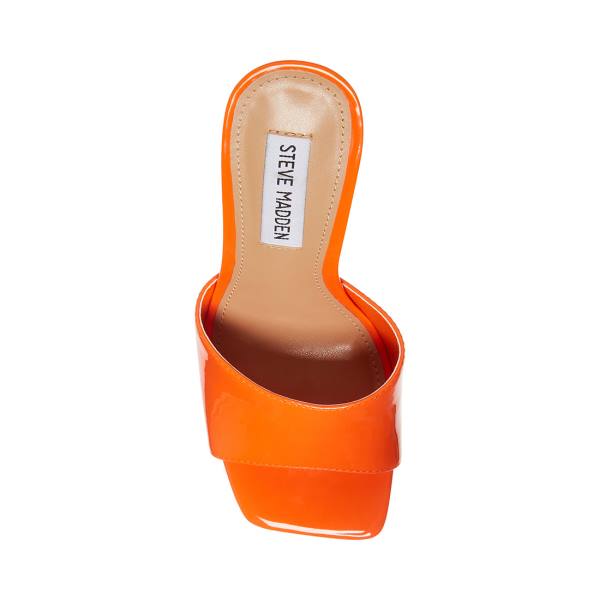 Dámské Lodičky Steve Madden Signal Lakovaná Heel Oranžové | SM-827PZ