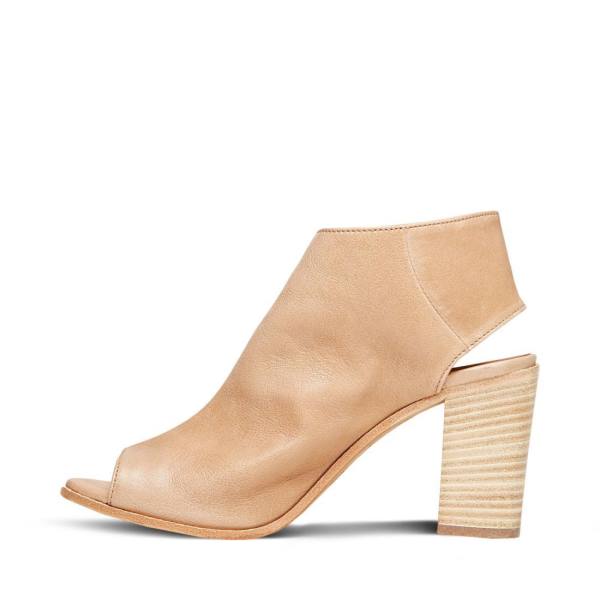 Dámské Lodičky Steve Madden Slater Natural Læder Heel Béžový | SM-128WT