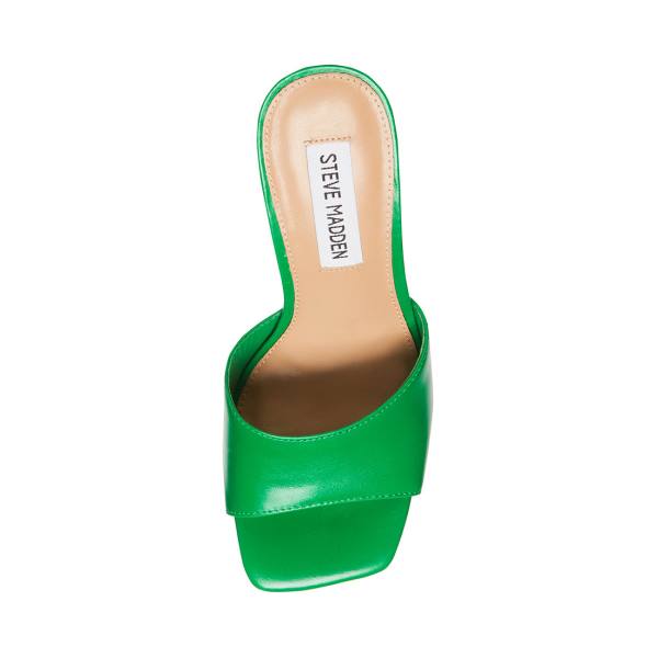 Dámské Lodičky Steve Madden Trendy Læder Heel Zelene | SM-530QV