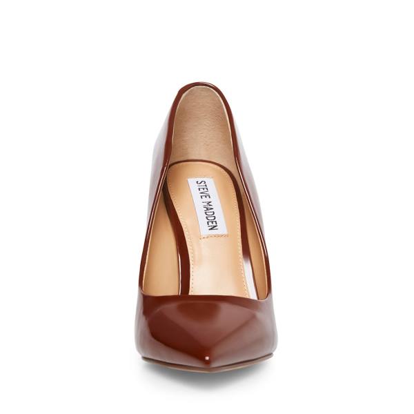 Dámské Lodičky Steve Madden Vala Cognac Heel Tmavě Hnědé | SM-370NB