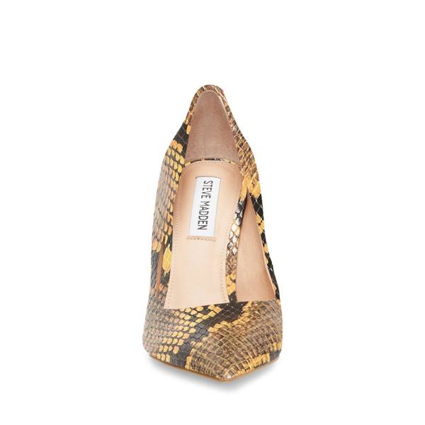 Dámské Lodičky Steve Madden Vala Snake Heel Žluté Hadí Kůže | SM-623ZF