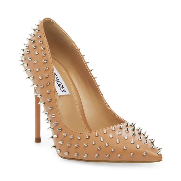 Dámské Lodičky Steve Madden Vala-s Tan Heel Béžový | SM-607MC