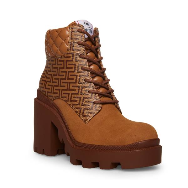 Dámské Nízké Kozačky Steve Madden Aryn Tan Hnědé Viacfarebný | SM-248SQ