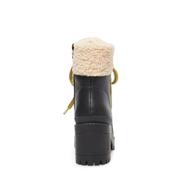 Dámské Nízké Kozačky Steve Madden Bundleup Læder Černé | SM-514IG