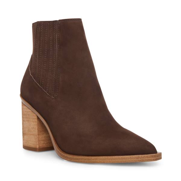 Dámské Nízké Kozačky Steve Madden Catreena Nubuck Hnědé | SM-356IE