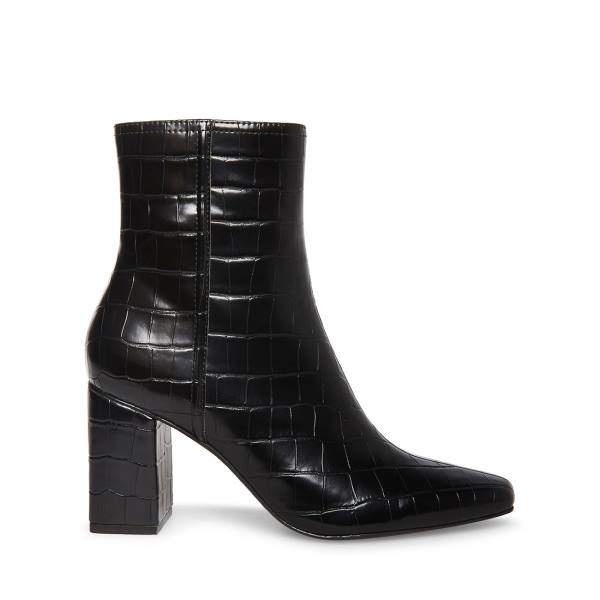 Dámské Nízké Kozačky Steve Madden Divine Crocodile Černé | SM-452UR