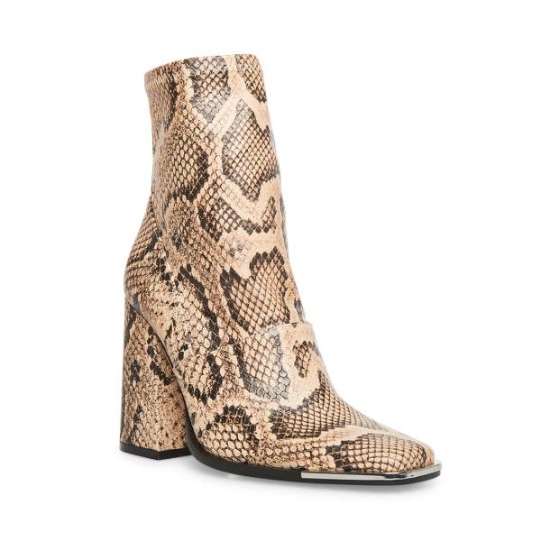 Dámské Nízké Kozačky Steve Madden Excess Natural Snake Béžový Hadí Kůže | SM-948TO