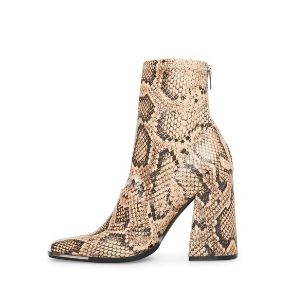 Dámské Nízké Kozačky Steve Madden Excess Natural Snake Béžový Hadí Kůže | SM-948TO