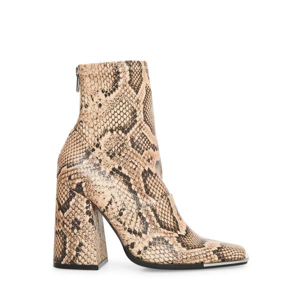 Dámské Nízké Kozačky Steve Madden Excess Natural Snake Béžový Hadí Kůže | SM-948TO