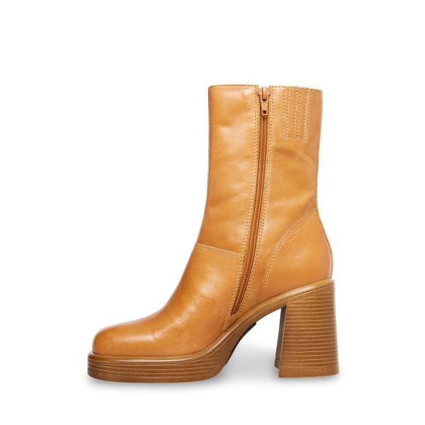 Dámské Nízké Kozačky Steve Madden Fantsie Tan Læder Hnědé | SM-415JR