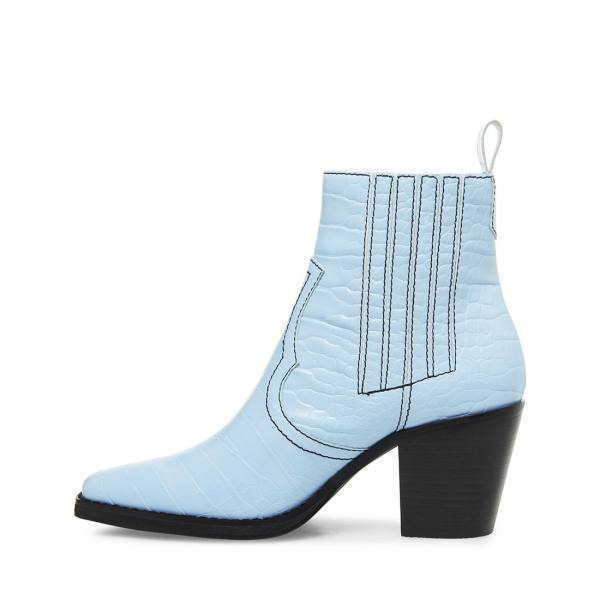 Dámské Nízké Kozačky Steve Madden Geniva Crocodile Světle Blankyt | SM-724CW