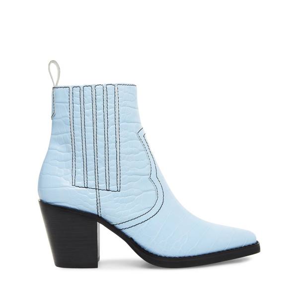 Dámské Nízké Kozačky Steve Madden Geniva Crocodile Světle Blankyt | SM-724CW