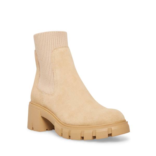 Dámské Nízké Kozačky Steve Madden Hutch Sand Semišové Hnědé | SM-270AW